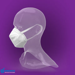 5-Layer Face Mask Made In USA - White / Black (10 pcs/pk)