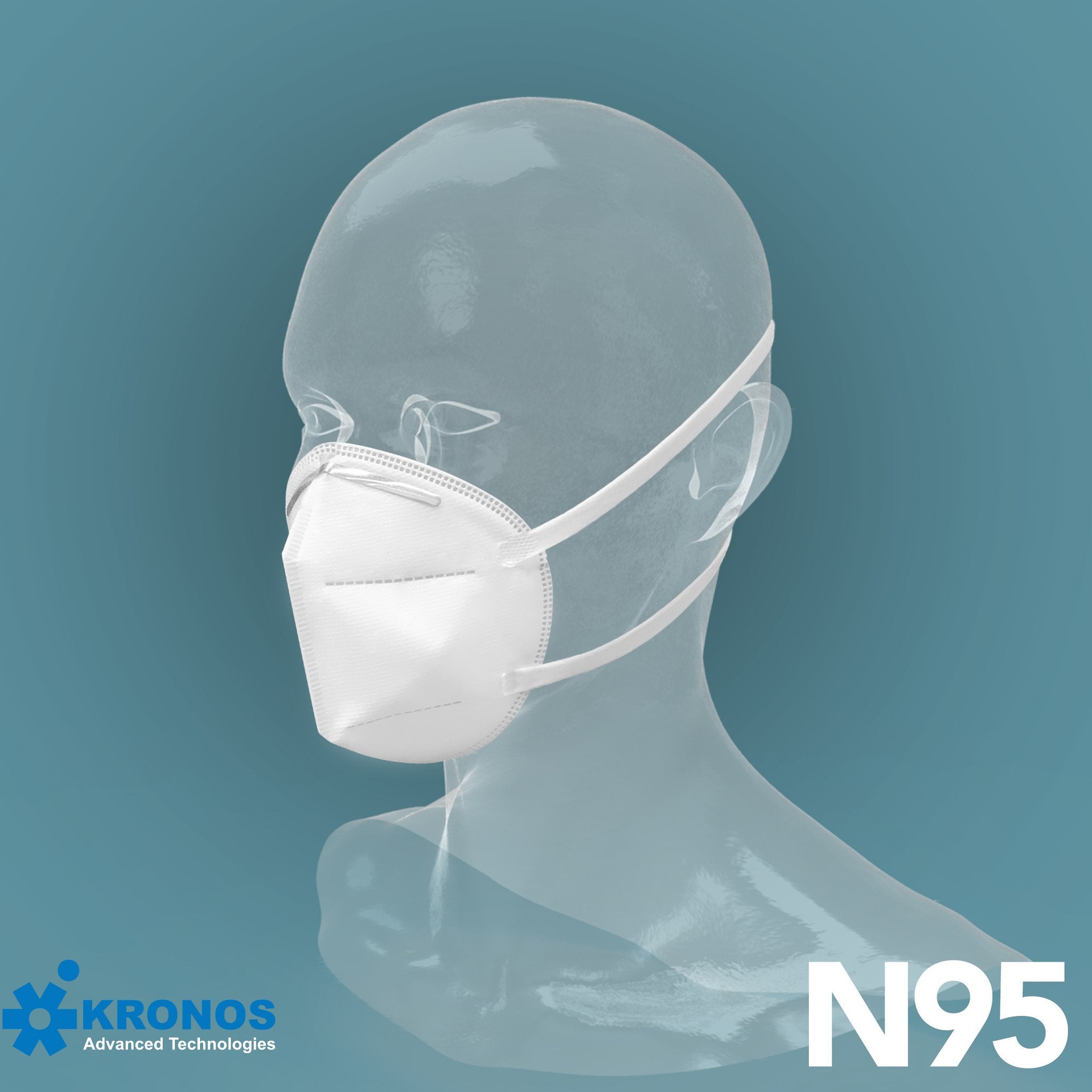 KRONOS N95 Respirator Made In USA (10 or 20 pcs/pk)