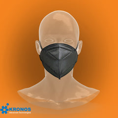 5-Layer Face Mask Made In USA - White / Black (10 pcs/pk)