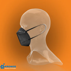 5-Layer Face Mask Made In USA - White / Black (10 pcs/pk)