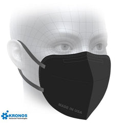 5-Layer Face Mask Made In USA - White / Black (10 pcs/pk)
