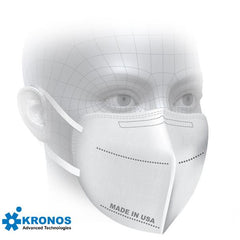 5-Layer Face Mask Made In USA - White / Black (10 pcs/pk)