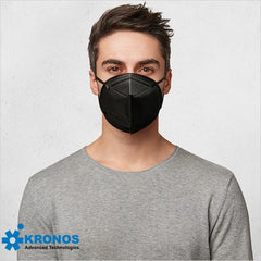 5-Layer Face Mask Made In USA - White / Black (10 pcs/pk)