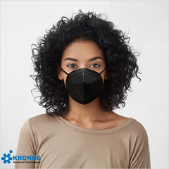 5-Layer Face Mask Made In USA - White / Black (10 pcs/pk)